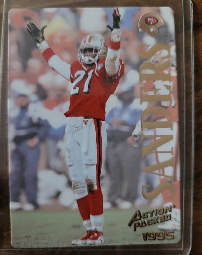 1995 Action Packed #8 Deion Sanders San Francisco 49ers — front