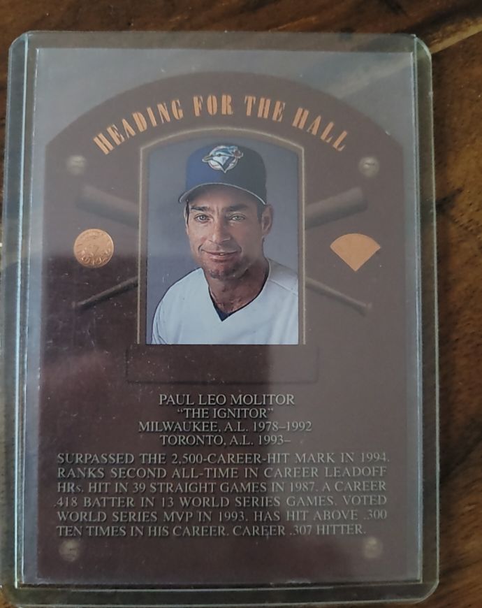 1995 Leaf Heading for the Hall #8 Paul Molitor — front