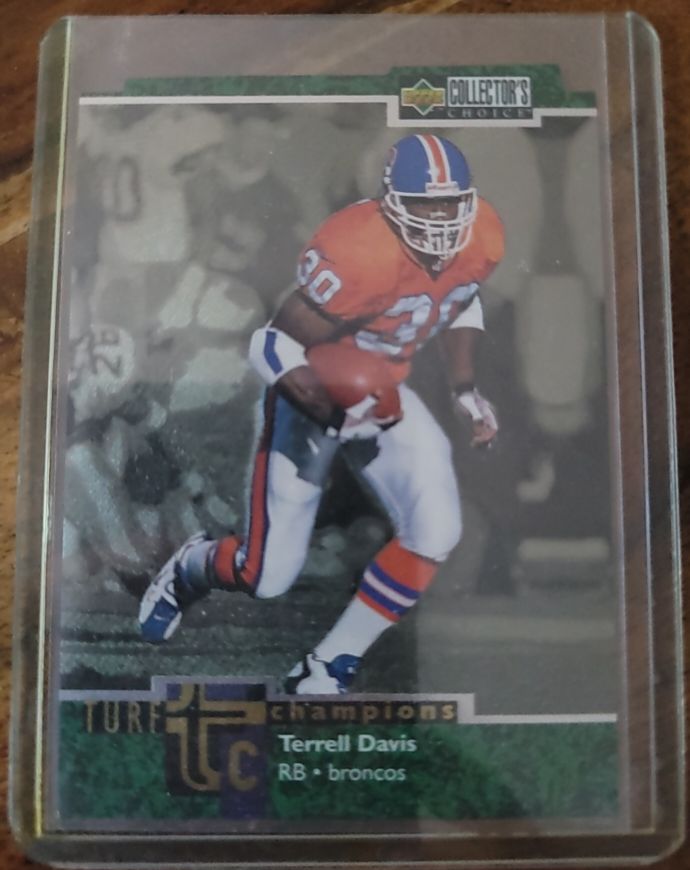 1997 Upper Deck Collector's Choice Turf Champions #TC82 Terrell Davis — front
