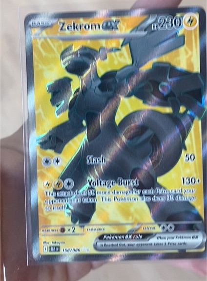 Pokémon Zekrom GX 158/086 SV Black Bolt Full Art — front
