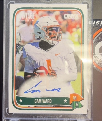 2024 Onyx Vintage #VACAWA Cam Ward — front
