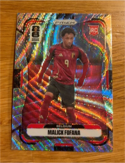 2026 Panini Prizm FIFA World Cup #154 Malick Fofana Silver Wave Prizm RC Belgium — front
