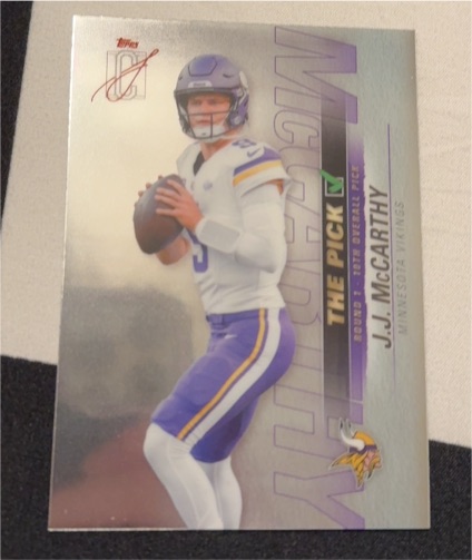 2025 Topps Signature Class The Pick #TP-21 J.J. McCarthy — front
