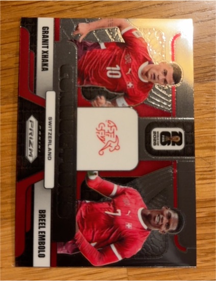 2026 Panini Prizm FIFA World Cup #18 Granit Xhaka & Breel Embolo Connections — front
