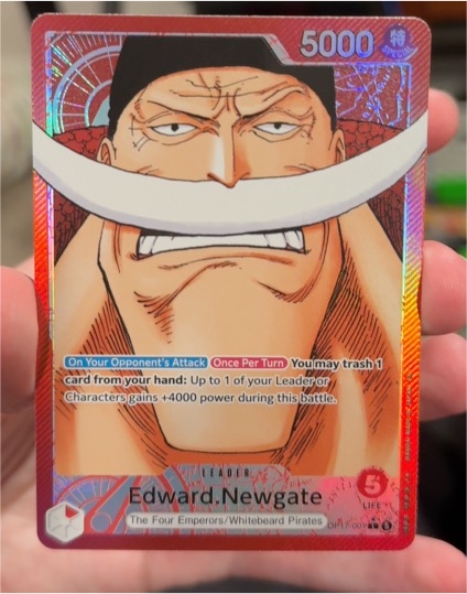 One Piece OP17-001 Edward.Newgate Alt Art Leader OP17 ENGLISH — front