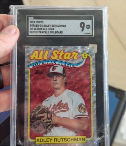 2024 Topps Series 2 #89ASB-34 Adley Rutschman 1989 All Star Silver Crackle Foilboard — front