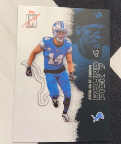 2025 Topps Round Pick #7 Amon-Ra St. Brown — front