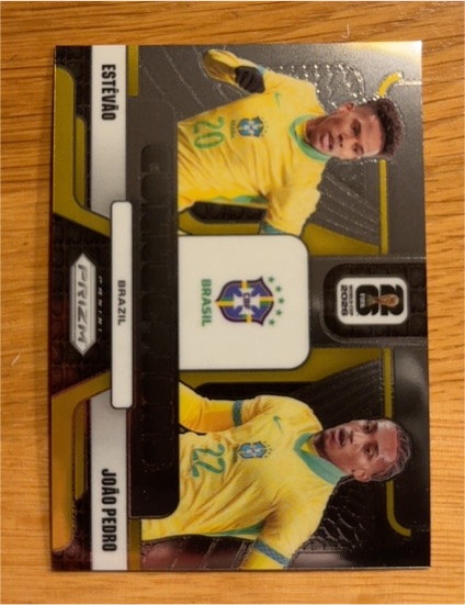 2026 Panini Prizm FIFA World Cup #15 Estêvão / João Pedro Brazil Connections — front
