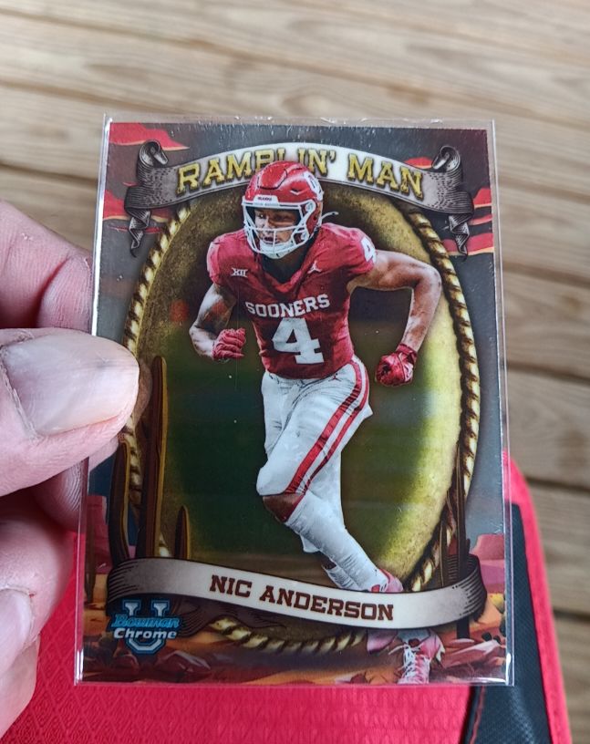 2024 Bowman Chrome University #RM-11 Nic Anderson Ramblin' Man Oklahoma Sooners — front
