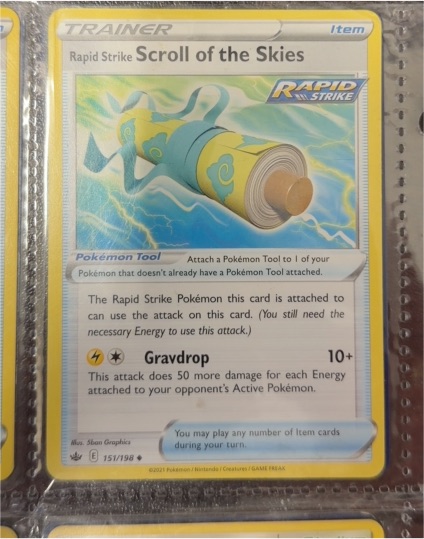 2021 Pokémon SWSH06 #151 Rapid Strike Scroll of the Skies — front
