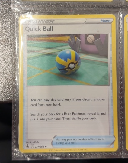 2021 Pokemon TCG Fusion Strike #237 Quick Ball — front