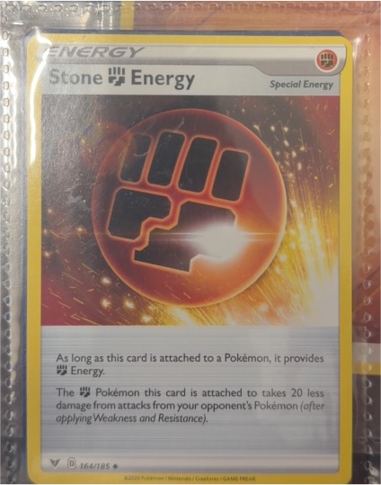 2020 Pokémon SWSH04: Vivid Voltage #164 Stone Fighting Energy — front