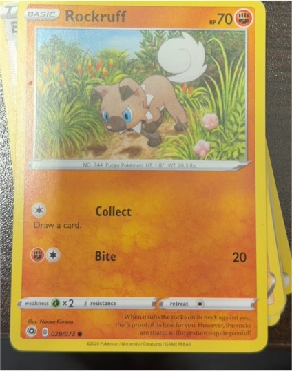 2020 Pokemon Champion's Path #029 Rockruff — front