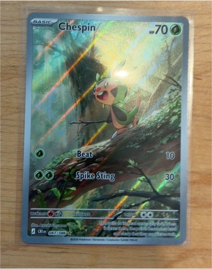 2026 Pokémon TCG Chaos Rising #087 Chespin — front