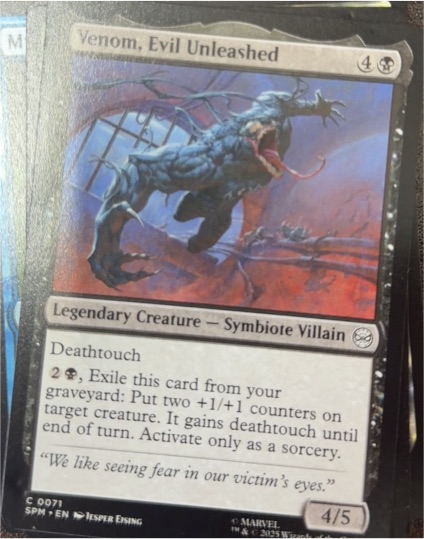 2025 Magic: The Gathering #71 Venom, Evil Unleashed — front
