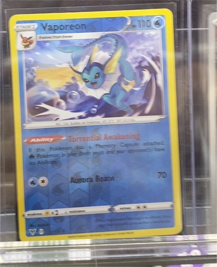 The Pokémon Company Vaporeon 030/203 Evolving Skies Reverse Holo Rare — front