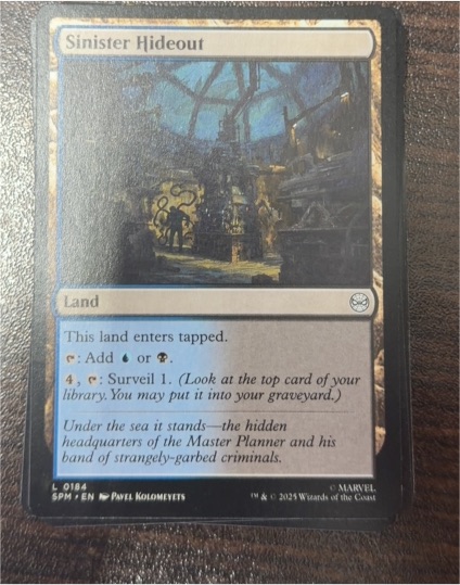 2023 Magic: The Gathering Sinister Hideout #184 Marvel's Spider-Man — front
