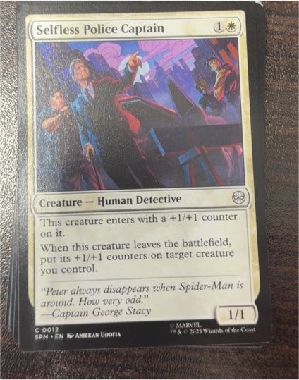 2025 Magic: The Gathering Marvel's Spider-Man #12 Selfless Police Captain — front