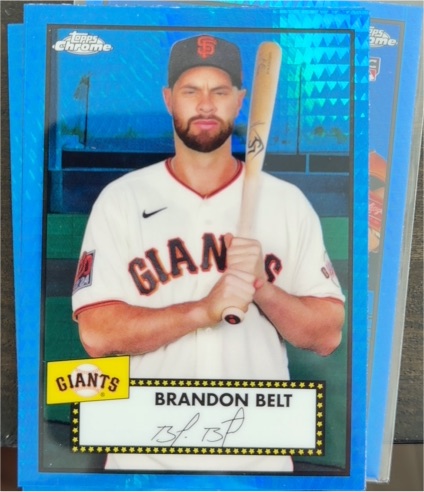 2021 Topps Chrome Platinum Anniversary #417 Brandon Belt — front