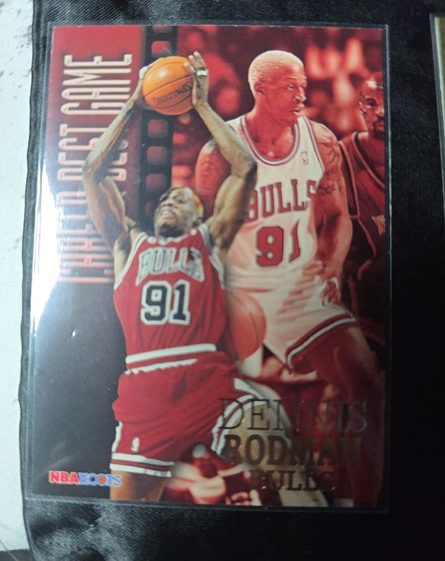 1996-97 NBA Hoops #344 Dennis Rodman Career Best Game — front