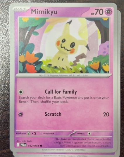 2025 Pokémon TCG Paldean Fates #042 Mimikyu — front