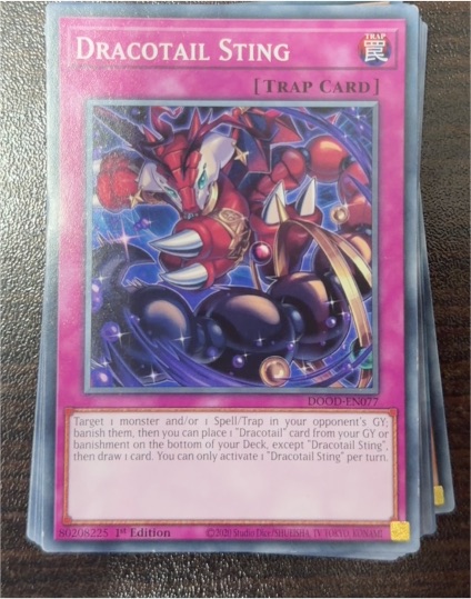 2020 Yu-Gi-Oh! DOOD-EN077 Dracotail Sting — front