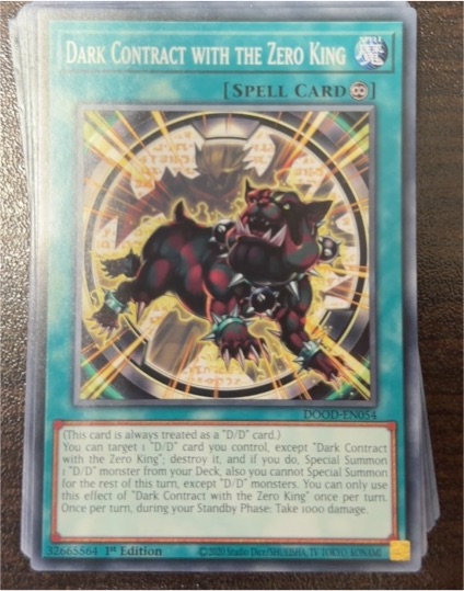 2020 Yu-Gi-Oh! DOOD-EN054 Dark Contract with the Zero King — front