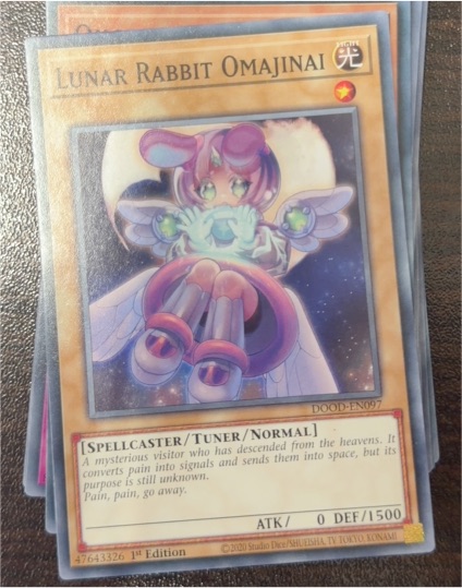 2020 Yu-Gi-Oh! Doom of Dimensions #DOOD-EN097 Lunar Rabbit Omajinai — front