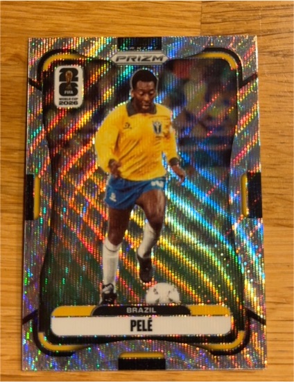 2026 Panini Prizm FIFA World Cup #96 Pelé Silver Wave Prizm — front