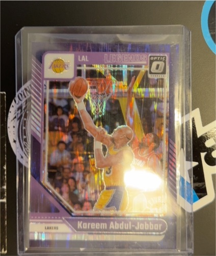 2024-25 Panini Donruss Optic #228 Kareem Abdul-Jabbar Purple Shock — front