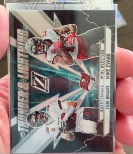 2022 Panini Zenith Thunder & Lightning #TL-TM Tom Brady, Mike Evans — front