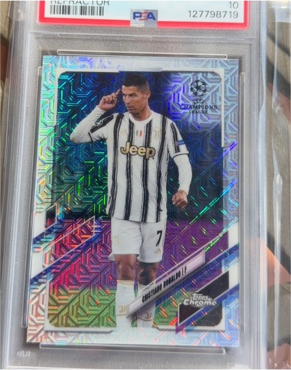 2020-21 Topps Chrome UEFA Champions League #100 Cristiano Ronaldo — front