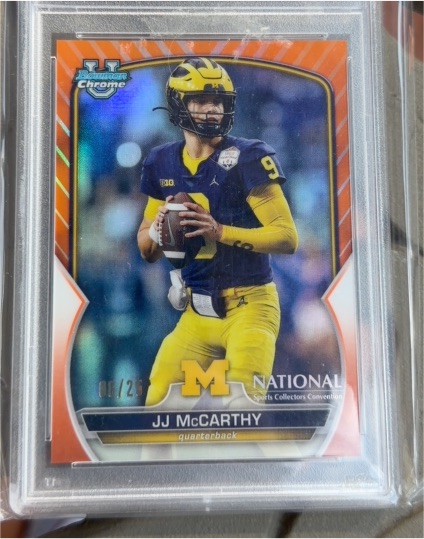 2023 Bowman Chrome University #124 JJ McCarthy — front