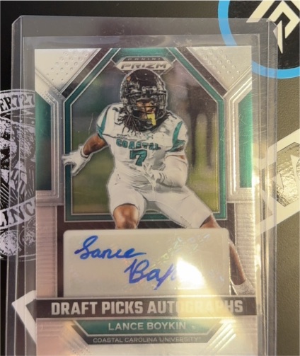 2023 Panini Prizm Draft Picks Autographs #DPA-LAB Lance Boykin — front