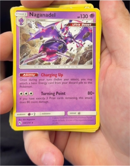 2018 Pokémon SM Lost Thunder #108 Naganadel — front