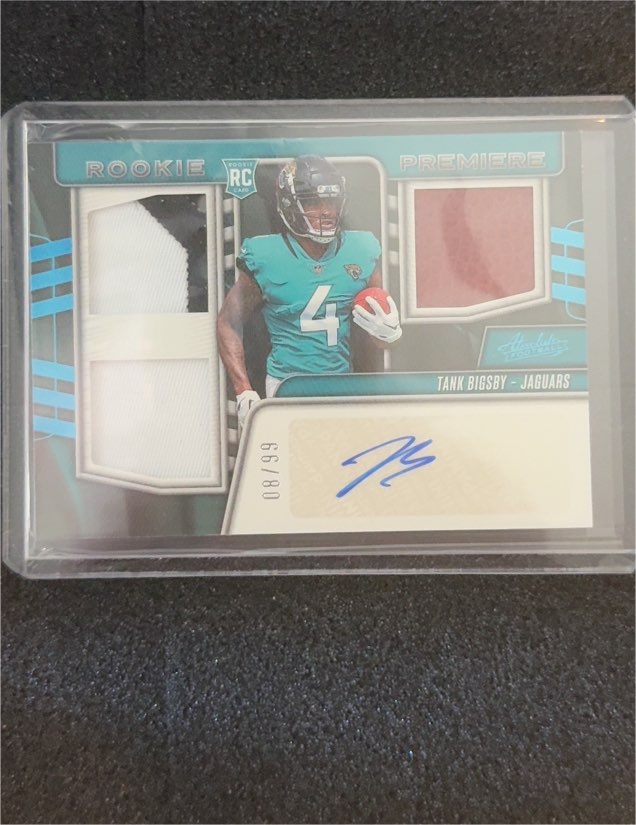 2023 Panini Absolute Rookie Premiere Materials #RPM-TB Tank Bigsby — front
