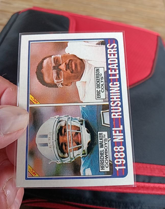 1989 Topps #219 1988 NFL Rushing Leaders Eric Dickerson Herschel Walker — front
