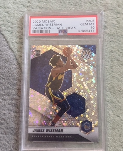 2020 Panini Mosaic #205 James Wiseman Variation Fast Break — front