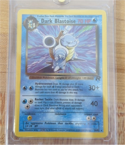 1999 Pokémon Team Rocket #20 Dark Blastoise — front