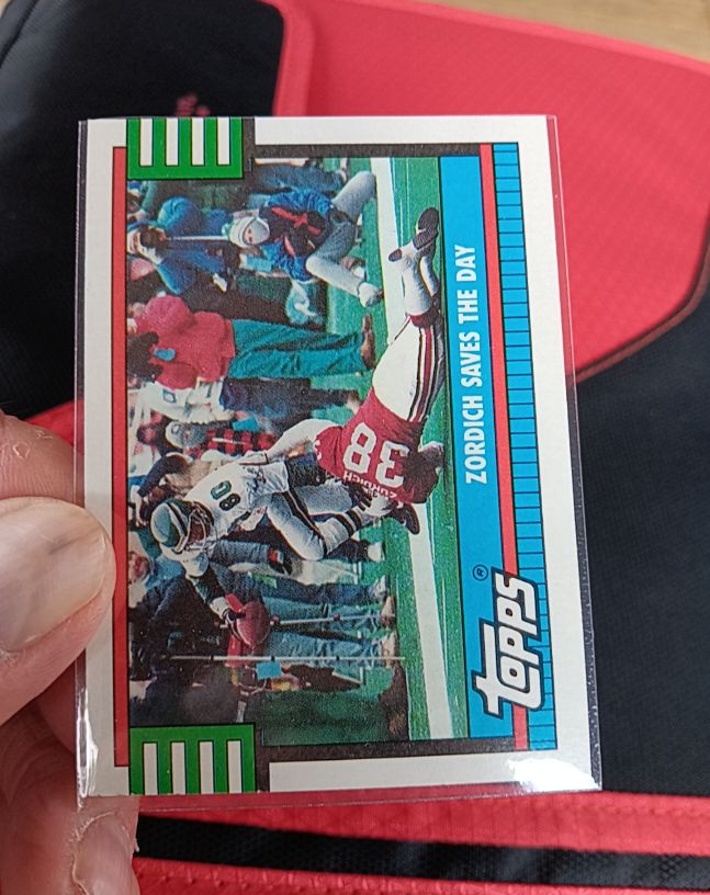 1990 Topps #507 Mike Zordich Saves the Day — front