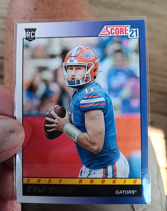 2021 Panini Score #TB10 Kyle Trask Rookie 1991 Throwback Florida Gators — front
