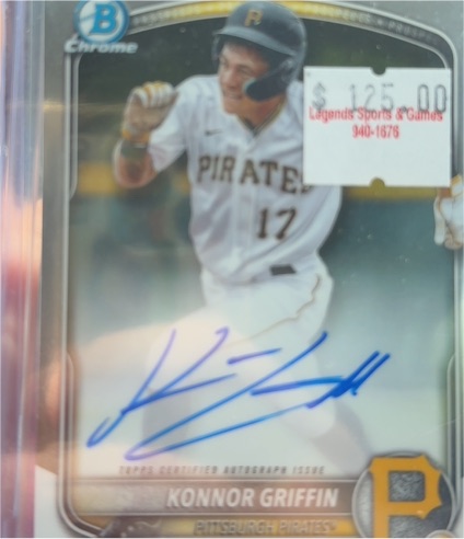 2025 Bowman Chrome Prospect Autographs #CPA-KG Konnor Griffin — front