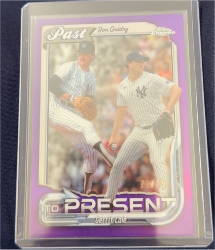 2026 Topps Chrome Past to Present #PTP-13 Ron Guidry / Gerrit Cole — front