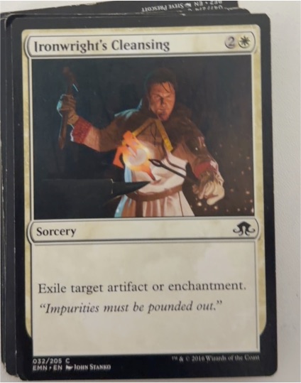 2016 Magic: The Gathering Eldritch Moon #32 Ironwright's Cleansing — front