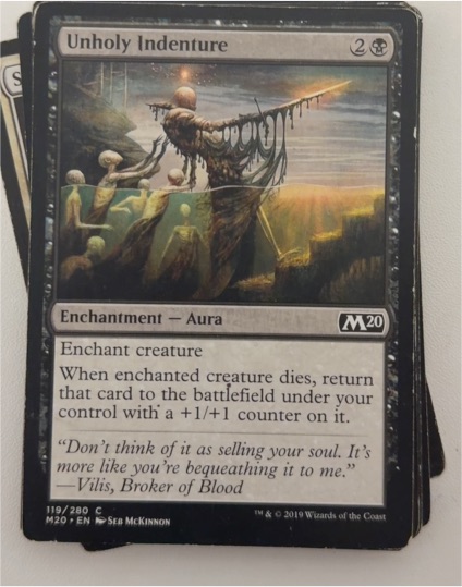 2020 Magic: The Gathering #119 Unholy Indenture — front