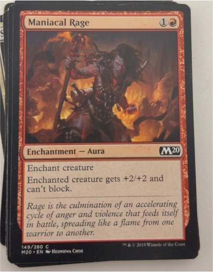 2020 Magic: The Gathering Core Set M20 #149 Maniacal Rage — front