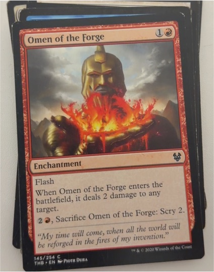 2020 Theros Beyond Death #145 Omen of the Forge — front