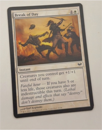 2012 Magic: The Gathering Dark Ascension #3 Break of Day — front