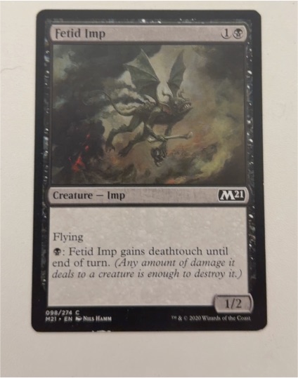 2020 Magic: The Gathering M21 #098 Fetid Imp — front