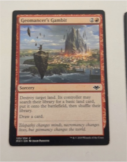 2019 Magic: The Gathering #125 Geomancer's Gambit — front